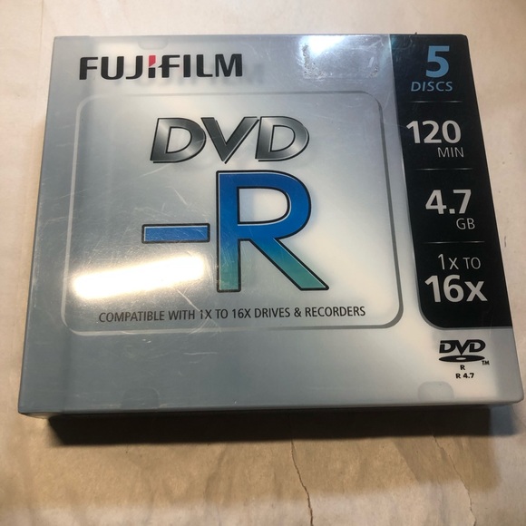 Fujifilm DVD-R 5 Pack 4.7 GB 120 Min 1x-16x - Sealed New - Picture 7 of 8